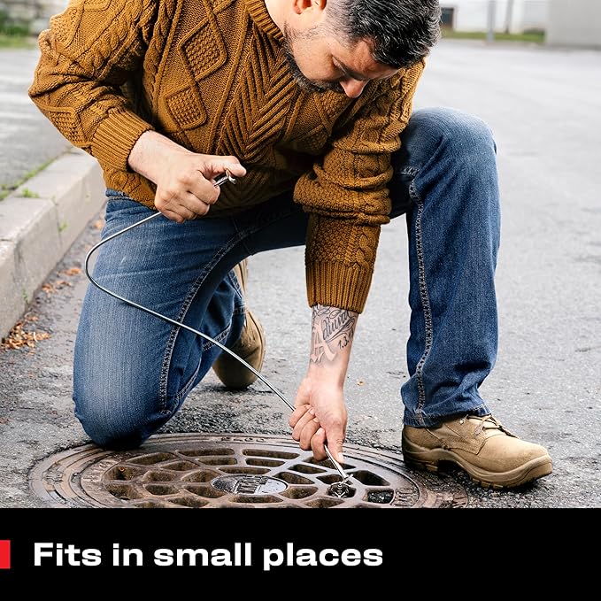 NoCry Premium Pick Up Tool Set — Includes a 36in Flexible Claw Grabber and a Telescoping Magnetic Pickup Stick with a 16lb Pull Force Magnet — Anti-Rust Zinc Coating