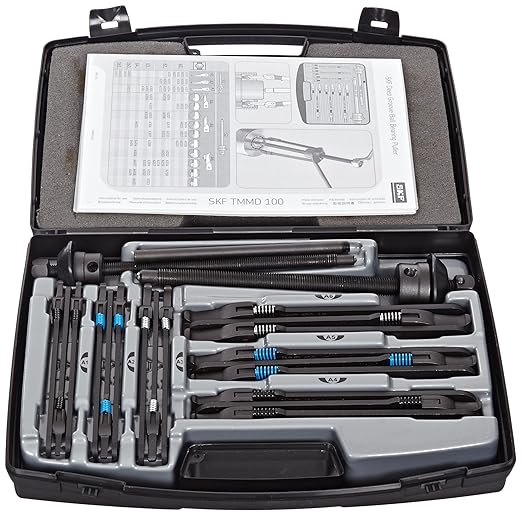 SKF TMMD 100 Blind Housing Puller Kit, 0.4 - 3.9" Shaft Diameter Range, 6 Arm Sets, 2 Spindles