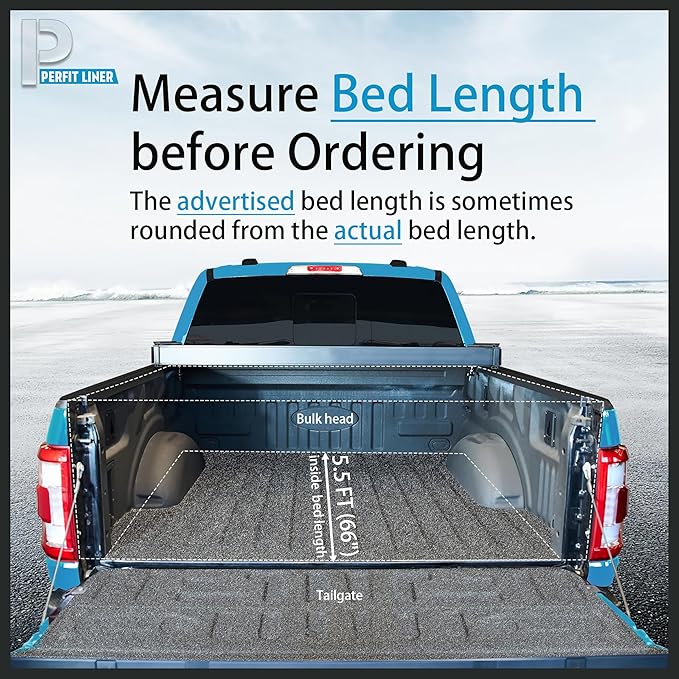 Perfit Liner 5.5 FT (67") Bed FRP Hard Quad-Fold Tonneau Cover for 2015-2026 Ford F-150 Styleside/Fleetside Truck Cargo Topper, Hardtop (Not for Flareside/Stepside)