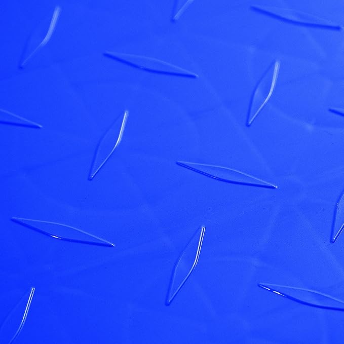 FlooringInc's Nitro 12"x12" Snap-Together Garage Flooring Tiles, Non-Slip Interlocking Plastic Floor Mat, Diamond Pattern, Shelby Blue, 1 Tile, 1 Sq/Ft