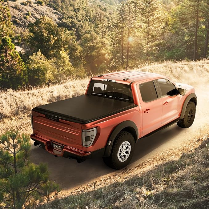 Soft Roll-up Truck Bed Tonneau Cover Compatible with 2015-2025 Ford F150 5'5"Bed (66") with OE Track System