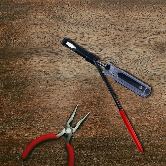 10mm Valve Adjustment Tool Jam Nut, Slotted Valve Grinding & Lapping Tool, Valve Adjusting Stud, Jam Nuts with Window Cut Out for Positioning, for Honda Toyota and Other Japanese Auto Vehicle Engine