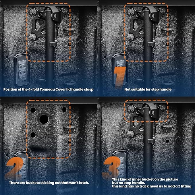 Hard Tri Truck Bed Tonneau Cover Compatible for 2015-2024 2025 Ford F150 F-150 Styleside (Not for Flareside) 5'5" Bed