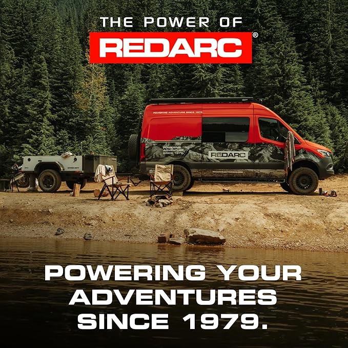 REDARC Dual Input 50A in-Vehicle DC to DC Battery Charger with MPPT Solar Regulator, Green Power Priority, 12V/24V Compatible, for Lithium, AGM, Gel, Lead Acid, Calcium, LiFePO4 Batteries