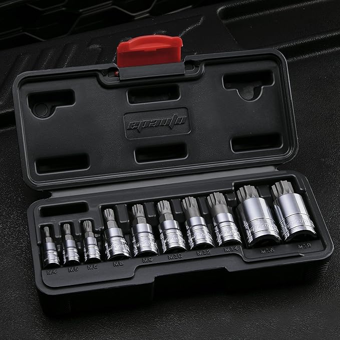 EPAuto 10-Piece XZN Triple Square Spline Bit Socket Set