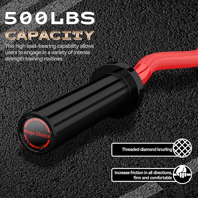 GaveeLife Olympic Barbell, 7FT/4FT Weight Bar For Weightlifting and Powerlifting 45lb, Olympic Bar for 1500lbs/700lbs/500lbs Capacity, Weight Bar Fit 2” Standard Weights