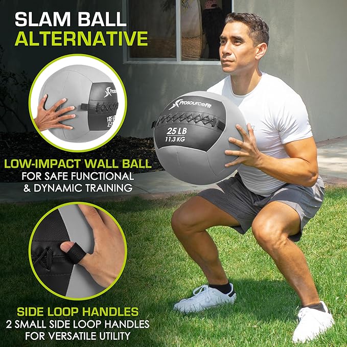 ProsourceFit Soft Medicine Balls, Wall Balls and Full Body Dynamic Exercises