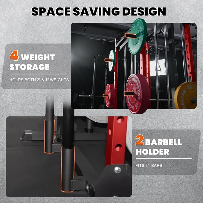 Smith Machine for Home Gym - 2000lbs Capacity All-in-One Power Rack with Cable Crossover, Pull-Up Bar & Dip Station, Includes 18 Attachments, P107 Anvil