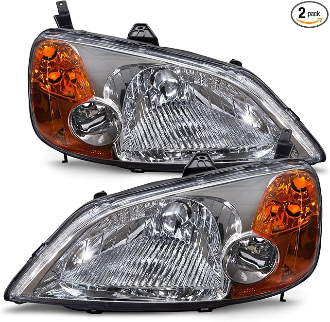 HEADLIGHTSDEPOT Halogen Left and Right Headlights Pair Compatible With Newmar Ventana 2006-2009