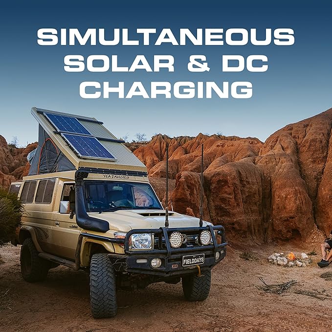 REDARC Dual Input 40A in-Vehicle DC to DC Battery Charger with MPPT Solar Regulator, Green Power Priority, 12V/24V Compatible, for Lithium, AGM, Gel, Lead Acid, Calcium, LiFePO4 Batteries