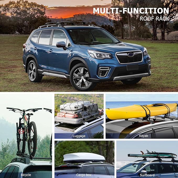 300Lbs Lockable Roof Rack Cross Bars Compatible with Subaru Outback Wilderness 2022-2025, Heavy Duty Aluminum Anti-Corrosion Cross Bar Fit Luggage Luggage Kayaks Bicycles Snowboard