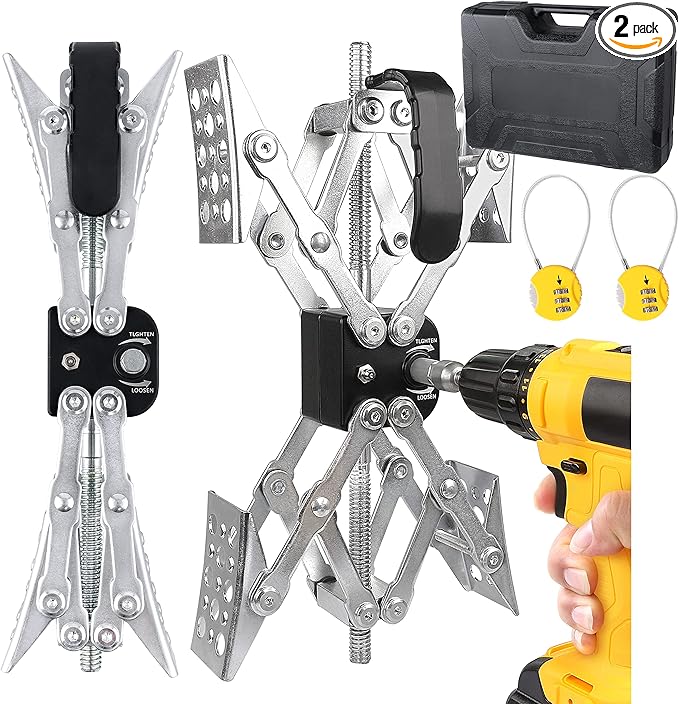 X-Shaped RV Stabilizer Wheel Chock (Allow Drill Adjust) Dual Axel RV Travel Trailer Camper Tire While Camping -2 Pack