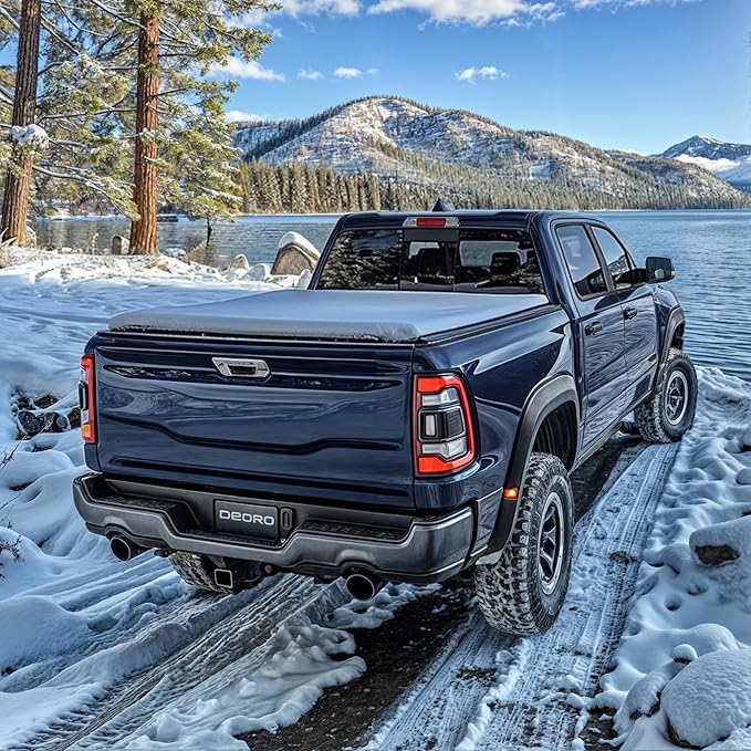 OEDRO FRP Hard Tri-fold Tonneau Cover Fold Truck Bed Covers Fits for Ford F150 F-150 2015-2024 with 5.5 Feet Bed