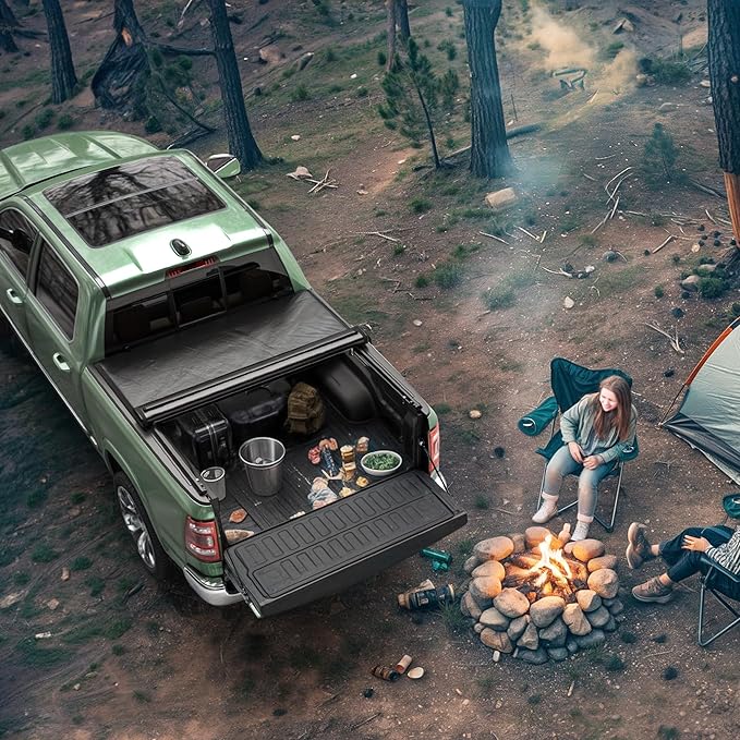 LEDKINGDOMUS Soft Roll-Up Truck Bed Tonneau Cover Fits for Nissan Frontier 2005-2025 (NOT for México), 5ft Bed, Durable Double-Layer PVC for Complete Protection