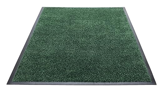 Guardian Platinum Series Indoor Wiper Floor Mat, Rubber with Nylon Carpet, 3'x10', Green