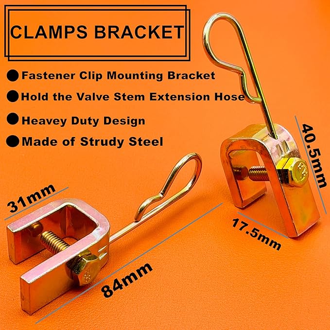 Valve Stem Extenders,4Pcs 7"/180mm Flexible Hexagon Base Valve Stem Extensions,Stainless Steel Tire Extenders Braided Valve Extenders Adaptors Universal for Most Car Truck Trailer RV Vehicles