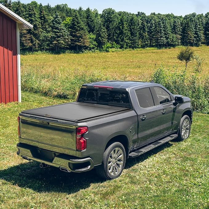 Retractable Truck Bed Tonneau Cover for 2014 2015 2016 2017 2018 2019 2020 2021 2022 2023 2024 2025 2026 Chevy Silverado/GMC Sierra 1500 (5'8" /69" Bed) Retractable Hard Truck Bed Cover Key Lock