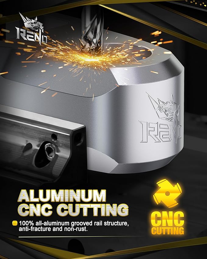 RENO Adjustable Trailer Hitch, Fits 2.5 inch Receiver Hitch 6" Rise/Drop Tow Hitch, Heavy Duty 2" & 2-5/16" Ball Hitches with 18,500 LBS GTW (1 Pack, Aluminum)