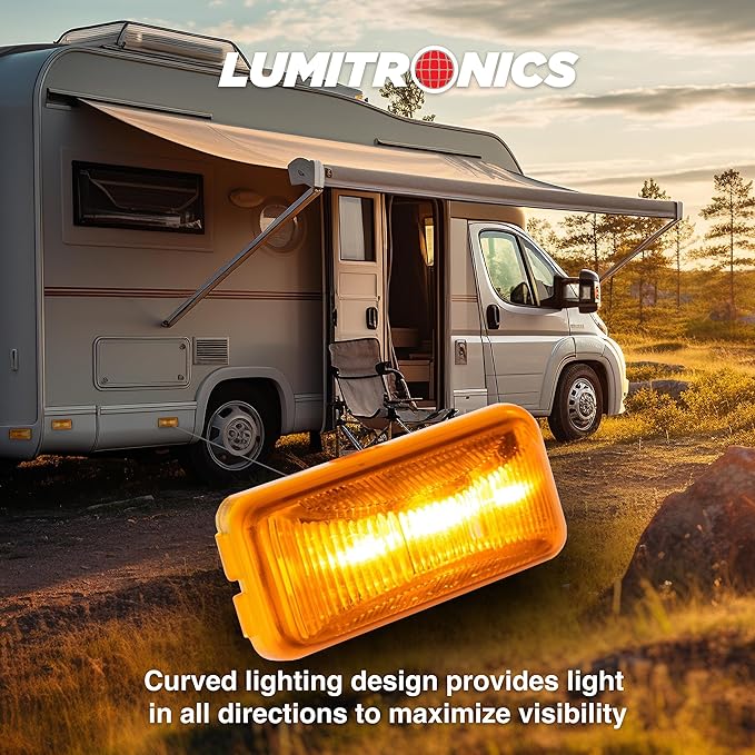 Lumitronics RV Mini Thin Line 37 Series Sealed LED Marker/Clearance Light (Amber)