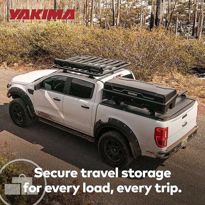 Yakima Hard Shell Cargo Box, Vehicle Rooftop Travel & Storage Gear Case, Carrier for Cartop or Truck Bed, 10 Cubic Feet, DeepSpace 10, Black