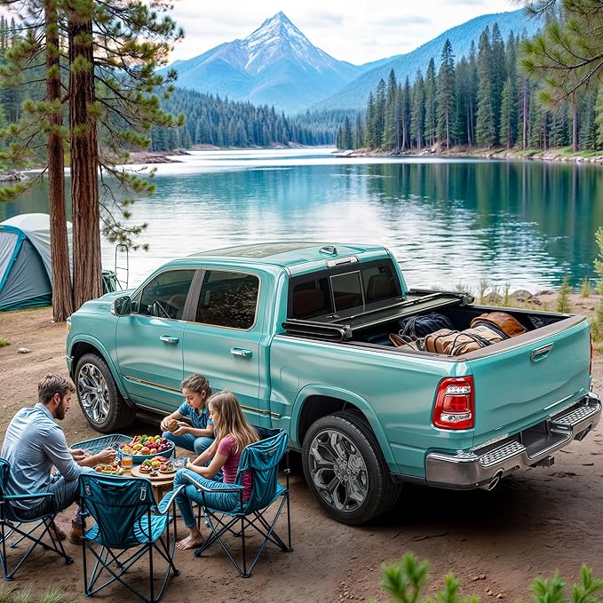 Soft Tri-Fold Truck Bed Tonneau Cover Fit for Nissan Frontier 2005-2025(NO México) 5 ft Bed