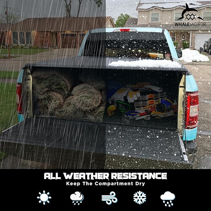 Truck Bed Tonneau Cover Compatible with Ford F150 F-150 2004-2014 5.5 ft Short Box, Soft Roll Up Style