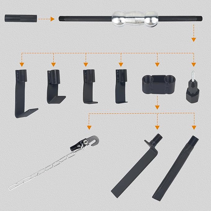 DAYUAN 13PC Dent Puller with Slide Hammer Auto Body Truck Repair Tool Kit Set, Heavy Duty Auto Body Dent Repair Tool Kit, Automotive Dent Remover