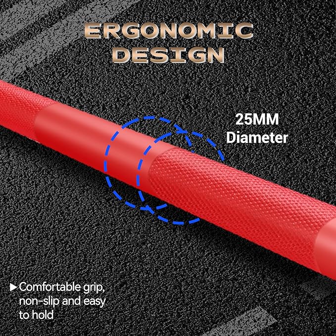 GaveeLife Olympic Barbell, 7FT/4FT Weight Bar For Weightlifting and Powerlifting 45lb, Olympic Bar for 1500lbs/700lbs/500lbs Capacity, Weight Bar Fit 2” Standard Weights