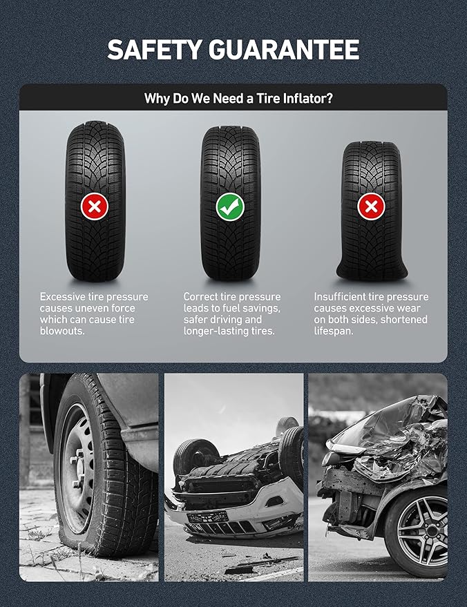 AstroAI Digital Tire Pressure Gauge with Inflator, 3-250 PSI Air Chuck & Compressor Accessories Heavy Duty with Quick Connect Coupler, 0.1 Display Resolution (Standard with Case)