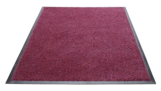 Guardian - 20641 Platinum Series Indoor Wiper Floor Mat, Rubber with Nylon Carpet, 2'x3', Burgundy