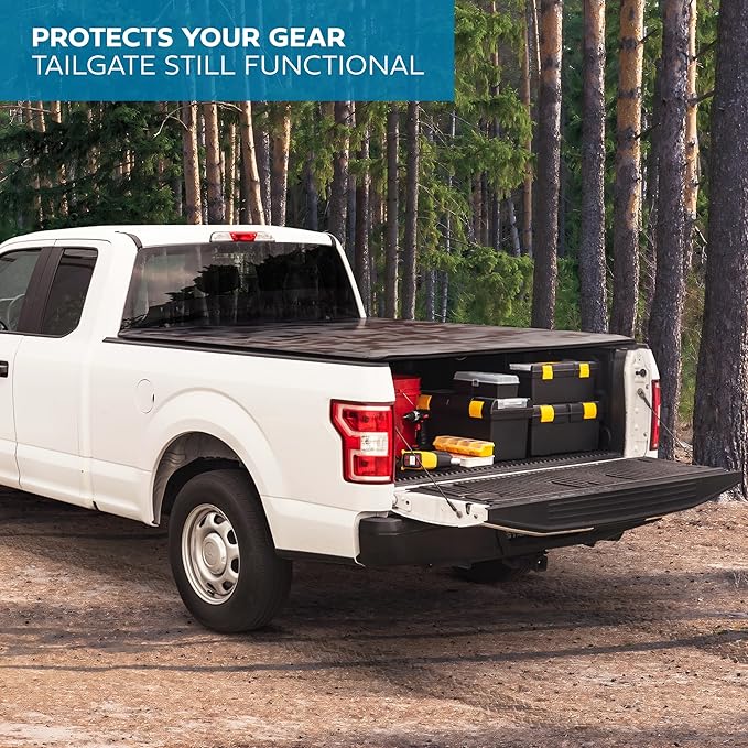 Camo Tonneau Cover for Ram 1500 (2009-2025) / Ram 2500 & 3500 (2009-2025) with Extra Short 5.7 ft Bed Length, Soft Roll-Up All-Weather Retractable Truck Bed Cover Urban Camo (NO RAMBOX)