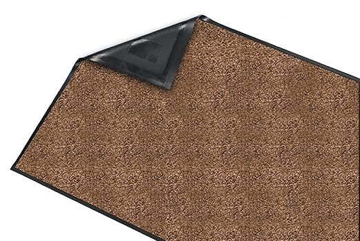 Guardian Floor Protection 94021850 Platinum Series Indoor Wiper Floor Mat, Rubber with Nylon Carpet, 2' Length, 18' Width,, Brown