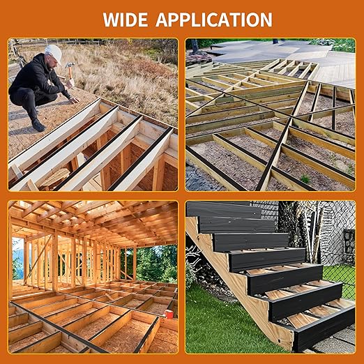 1-5/8" x 50' Deck Joist Tape, 8 Pack Waterproof Seal Butyl Deck Tape, Weather Resistance Self-Adhesive Joist Tape for Decking Wood Joists and Beams