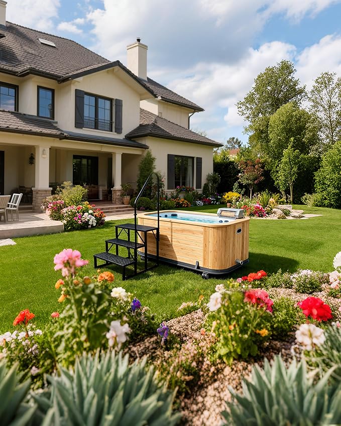 3 Step RV Steps｜Pool Ladder with Handrail｜Update 3.0 Outdoor RV Stair with Anti-Slip Pedals｜RV Ladders for Travel Trailers｜Heavy Duty Mobile Home Steps for Camper, Porch, Spa