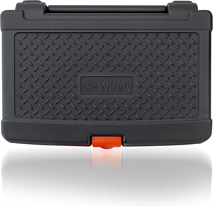 Wirefy Premium Storage Case for 8.7″ Crimping Tool & 15 Slots for Crimping Dies | Heavy-Duty Plastic Organizer with Individual Compartments for Electrical Terminals and Wire Connectors
