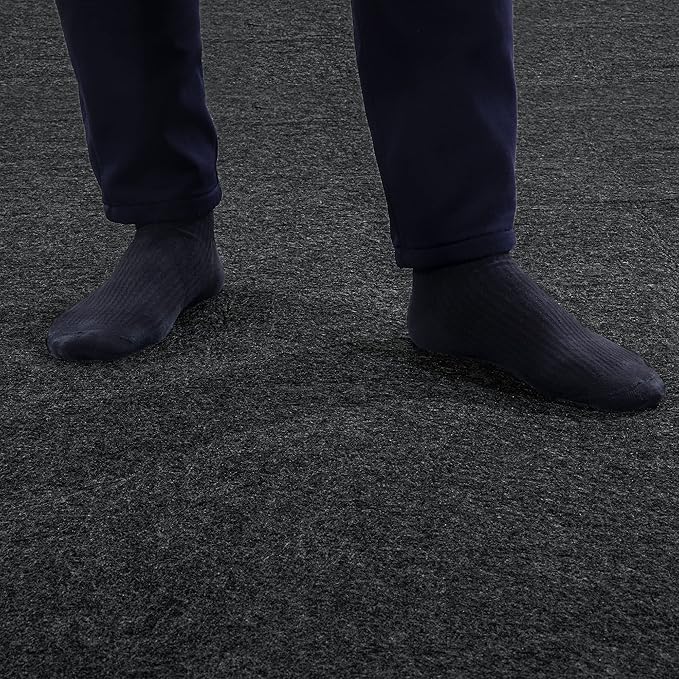 HOMBYS Extra Large Garage Floor Mats for Under Car, Dark Grey Garage Flooring Rug, Motorcycle Oil Spill Mat, Absorbent Oil Garage Parking Mat 7’4”x17', Non Slip and Waterproof Backing