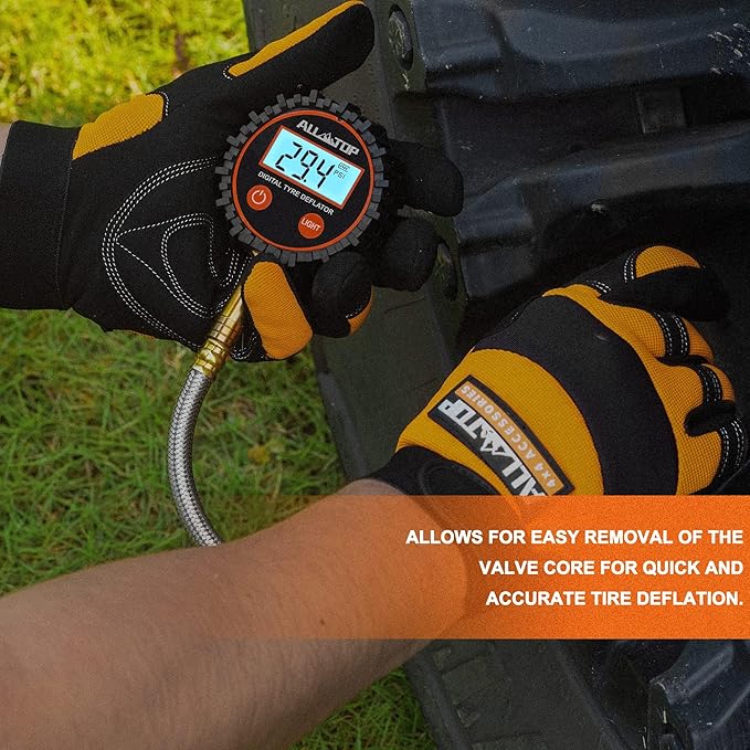 ALL-TOP 4x4 Digital Tire Deflator kit, Professional Tire Pressure Gauge, Air Down Master, Rapid Tire Deflator (250 PSI)