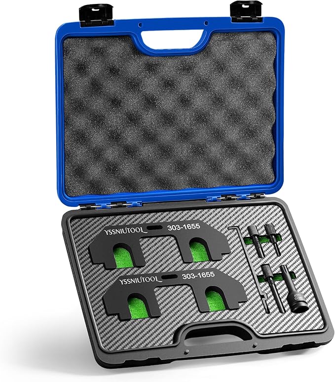 303-1655 7-Piece Camshaft Holding Alignment Timing Tool, Compatible with Ford 3.5L EcoBoost Upgraded GT F-150 Expedition Lincoln Navigator, with Cylinder Head Screw Removal Socket