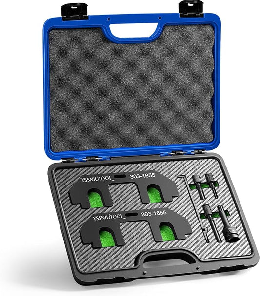 303-1655 7-Piece Camshaft Holding Alignment Timing Tool, Compatible with Ford 3.5L EcoBoost Upgraded GT F-150 Expedition Lincoln Navigator, with Cylinder Head Screw Removal Socket