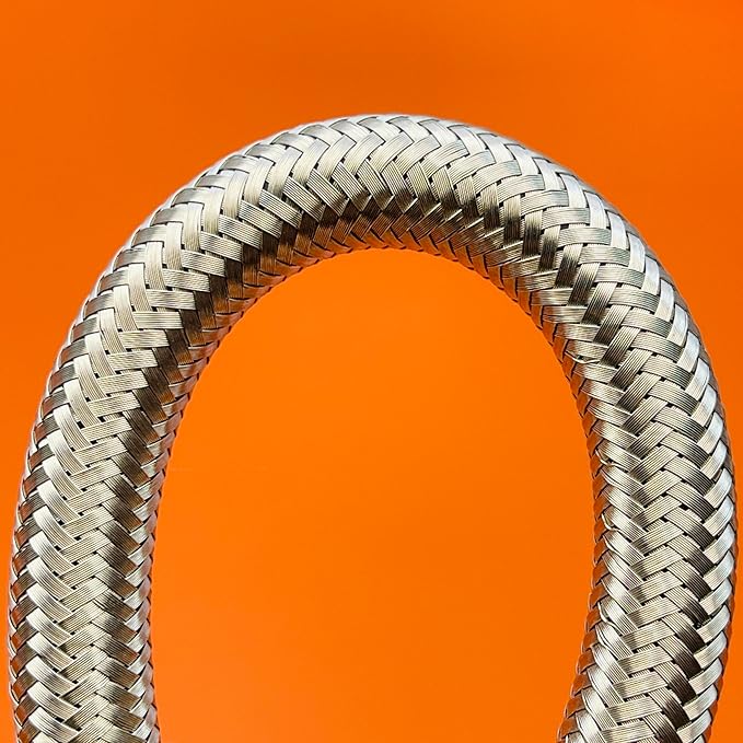 Valve Stem Extenders,4Pcs 7"/180mm Flexible Hexagon Base Valve Stem Extensions,Stainless Steel Tire Extenders Braided Valve Extenders Adaptors Universal for Most Car Truck Trailer RV Vehicles