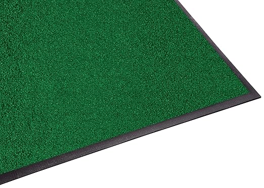 Guardian Platinum Series Indoor Wiper Floor Mat, Rubber with Nylon Carpet, 2'x6', Green
