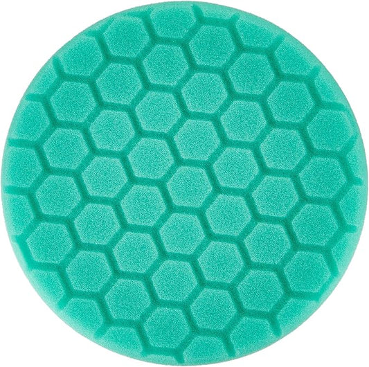 Chemical Guys BUFX_103HEX6 BUFX_103_HEX6 Hex-Logic Heavy Polishing Pad, Green (6.5 Inch Pad Made for 6 Inch Backing Plates), 1 Pad Included