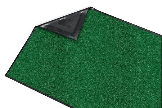 Guardian Platinum Series Indoor Wiper Floor Mat, Rubber with Nylon Carpet, 2'x6', Green