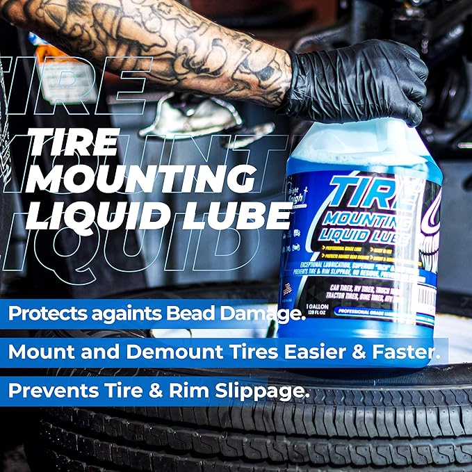 Bright Knight - Tire Lube, Tire Mounting Lube, Tire Sealant | Biodegradable & Universal | Tire Bead Sealer, Tire Soap, Bead Sealer For Tires, Aluminium & Alloy Wheels | Tire & Wheel Tools, Tire Repair