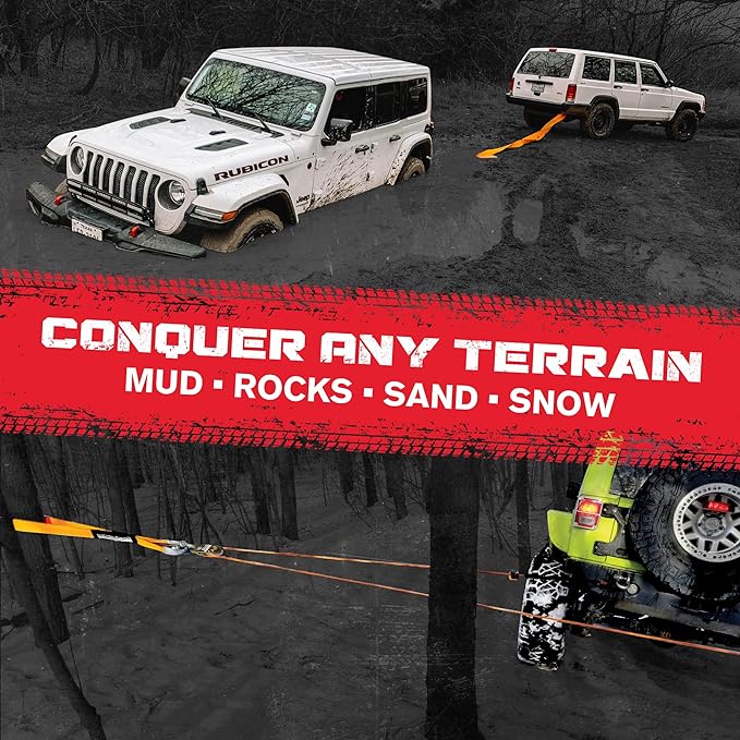 GearAmerica UBER Shackles with Anti-Theft Lock - 80,000 Lbs (40 T) Strength - Connect Tow Strap or Winch Line for Off-Road Recovery, Towing D-Rings and Uber Lock Security Pin - Red, 2-Pack