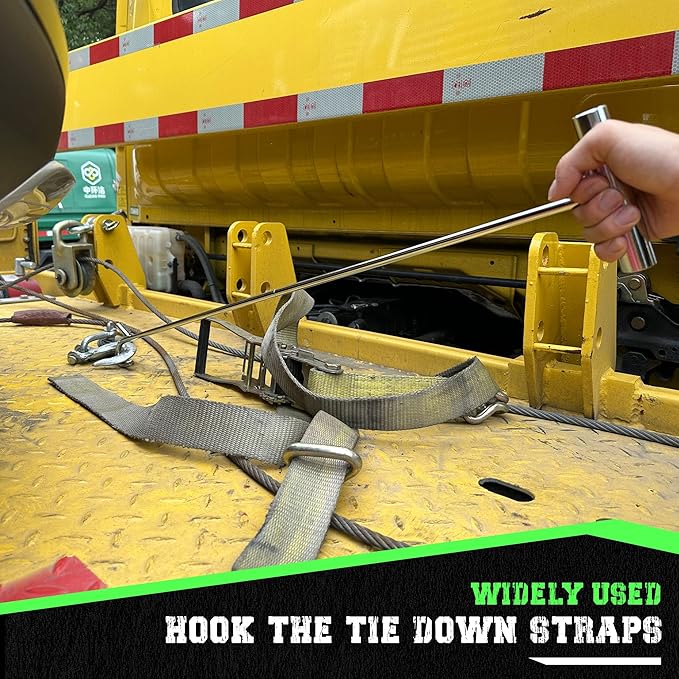 5th Wheel Pin Puller, 2 Pack 32" Solid Steel Chrome Plated 5th Wheel Puller Hook, Heavy Duty 5th Wheel Puller w/Hook