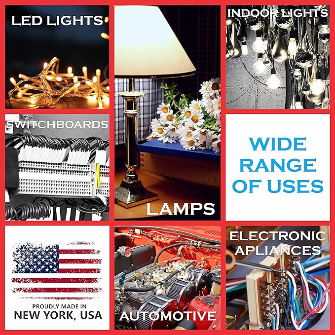 NATIONAL Wire & Cable – 16 AWG 2-Conductor Premium Copper Wire, 50 ft, Stranded | Made in USA, Heavy-Duty Flexible Jacket | LED, Lights, DIY Projects, Low Voltage Wiring, Indoor and Outdoor Use