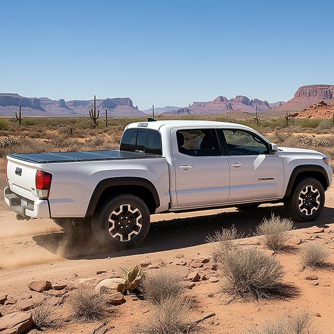 Kikito Flip-Up Tonneau Cover for 2016-2023 Tacoma with 5-ft Bed (60.5") | FRP Hard Folding Truck Bed Cover | No-Drill | 100% Bed Access