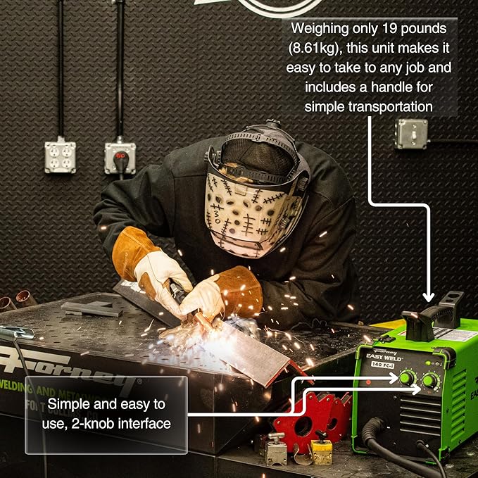 FORNEY Easy Weld 140 Amp 120-Volt Flux-Cored Wire Feed Welder (No Gas Needed)