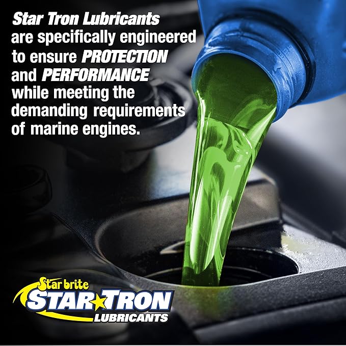 STAR BRITE Star Tron High Viscosity Lower Unit Gear Lube 80W90 - Anti-Wear, Rust & Corrosion Inhibitors, Ideal for Outboard Motors & Stern Drives - 10 OZ (027010)